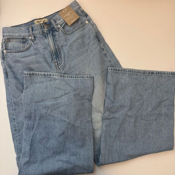 $138 Madewell NWT T Superwide-Leg Jeans in Ahern Wash: Airy Denim Edition size 2 - Picture 4 of 7
